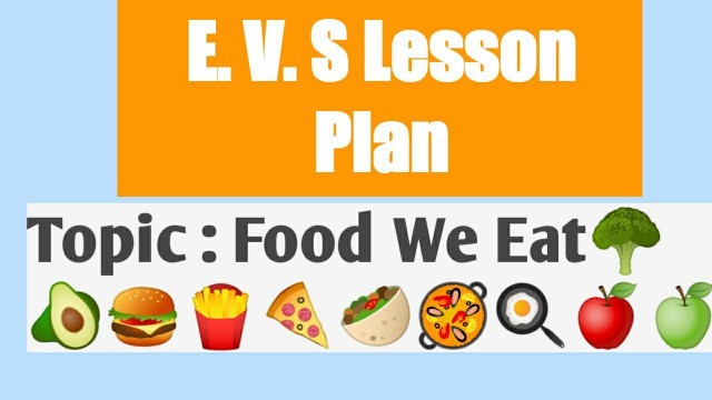 'E. V. S Lesson Plan| Food We Eat