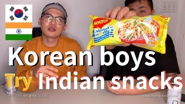 'Koreans Try Indian Snacks! I got fat after eating Indian Snacks!! Indian Food Reaction'