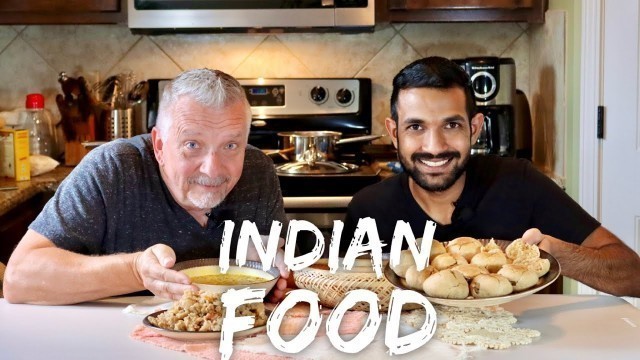 'Pt 5 : FOREIGNER TRIES INDIAN FOOD FIRST TIME ( DAL BATI CHURMA ) | INDIAN FOOD REACTION'