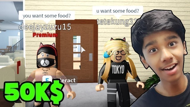 'BLOXBURG - DONATING 50K IF THEY GIVE ME FOOD.'