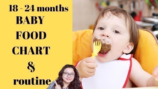 'Food chart for 18 to 24 months old toddler baby II What my toddler eats in a day? Baby food routine.'