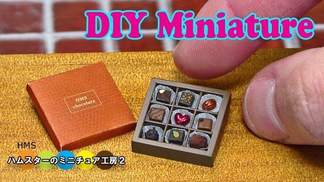 'DIY  Miniature Chocolate Gift Set　ミニチュアチョコレートギフト作り Fake food'