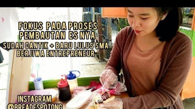 'Viral??? Jualan Es Bread Es Potong Cantik, Mirip Artis Jepang, Jambi Street Food'