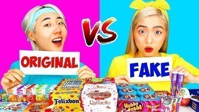 'ASMR REAL FOOD VS FAKE FOOD CHALLENGE YOUHOO ASMR'