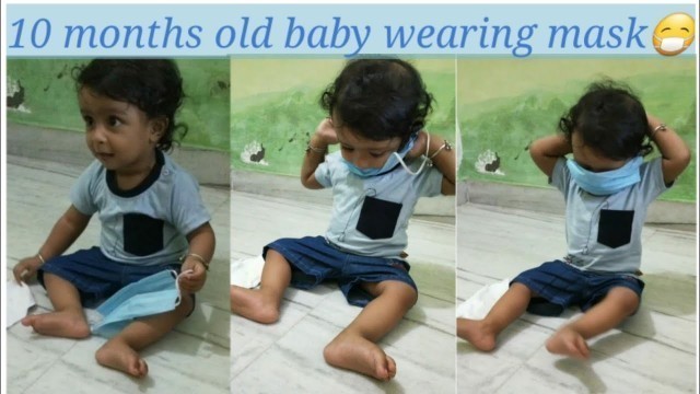 '10 months old baby wearing mask l Covid-19 effect l cute baby addu l Addu Rockstar l Baby boy l'