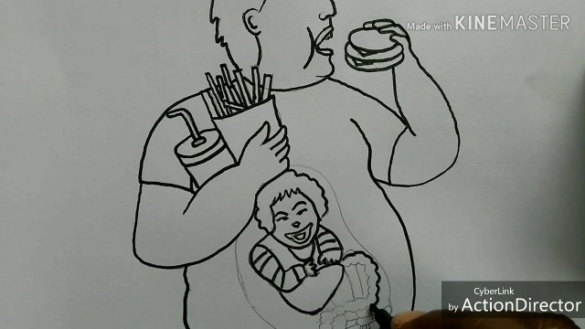 'Junk Food | Stop Eating Junk Food | How to Draw For Stop Eating Junk Food?| Dheenu DX'