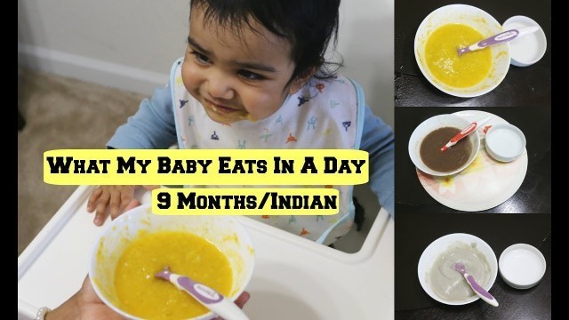 'What My Baby Eats in A Day/9 Months Old/Meals/Indian'