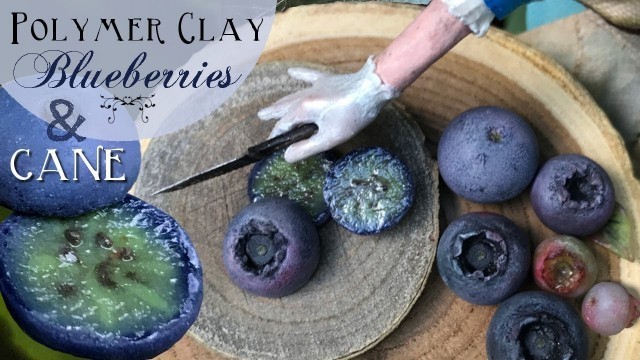 'Real or Clay? EASY Realistic Polymer Clay Blueberry Method! Fake Food & Polymer Clay Cane Tutorial'