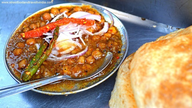 'Chhole Bhature Indian Fast Food | Delhi Style North Indian Food Cooking Video-6'