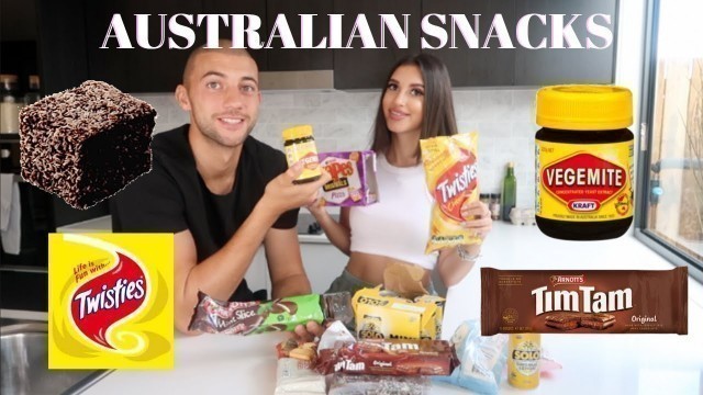 'TRYING AUSTRALIAN SNACKS FOR THE FIRST TIME!  ft. my boyfriend'