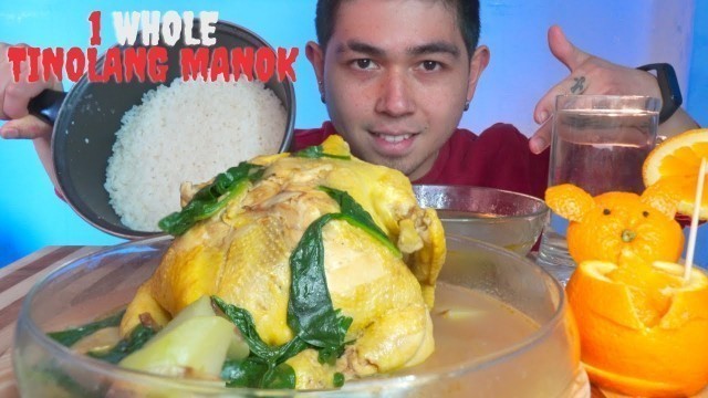 '1 WHOLE TINOLANG MANOK + 1 KALDERONG KANIN MUKBANG | PINOY FOOD | MUKBANG PHILIPPINES |SHOUTOUTS'