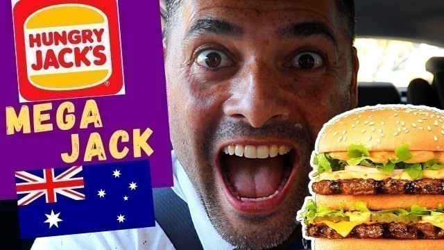 'British Trying Australian Fast Food For The First Time | Mega Jack Hungry Jacks'