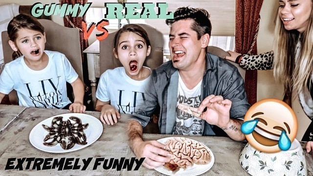 'Gummy Food vs Real Food Challenge! **SO FUNNY and So GROSS** PRANK'