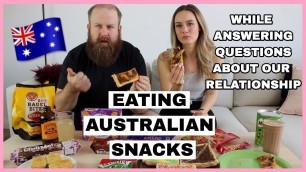 'AUSTRALIAN FOOD MUKBANG | Trying Australian Snacks & Relationship Q & A'