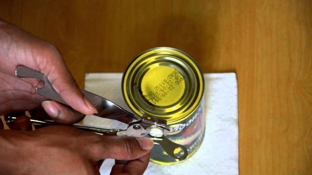 'How to Open a Food CAN / TIN / Container using a cheap opener'