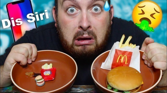 'LE PIRE GUMMY FOOD VS REAL FOOD McDO - SIRI CHOISIT CE QUE JE MANGE !'