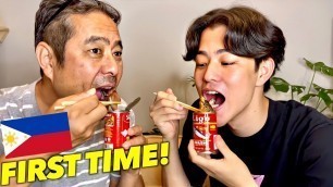 'JAPANESE FAMILY TRIES SARDINES IN CAN! (FILIPINO FOOD) | THEY CRIED..'