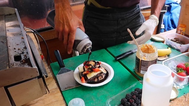 'London Street Food - Coconut Pancakes in Camden Market'