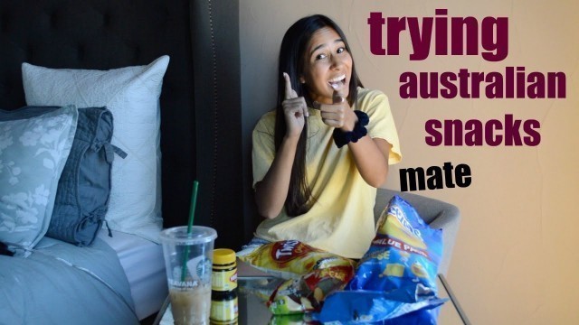 'trying australian snacks mate (and trying not to speak in an accent)'