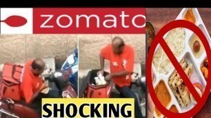 'Zomato Delivery Boy Eating Food Meant For Delivery | Zomato, Swiggy, Uber eats Food Banned ?'