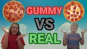 'GUMMY VS REAL Food Challenge! With astrid_playz444'