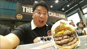 'FAT BURGER SM MOA OPENS AND  QUAD BURGER EATING CHALLENGE'