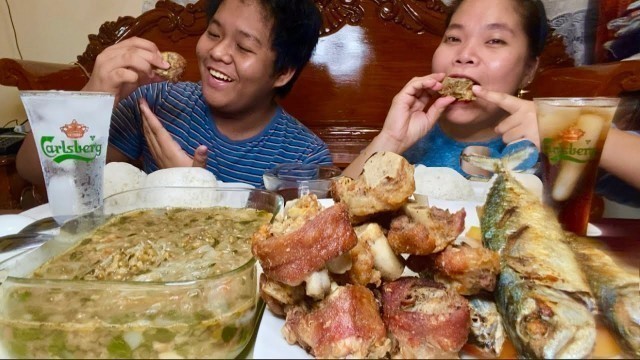 'CRISPY PORK KNUCKLES | MONGGO AT PRITONG LUMAHAN PINOY FOOD MUKBANG COLLAB W@Simple Bisdak Mukbang'