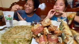 'CRISPY PORK KNUCKLES | MONGGO AT PRITONG LUMAHAN PINOY FOOD MUKBANG COLLAB W@Simple Bisdak Mukbang'