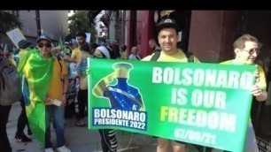 'OXFORD STREET, BRAZILIAN PEOPLE GATHER OUTSIDE OF CONSULATE GENERAL OF BRAZIL IN LONDON. 7th of SEPT'