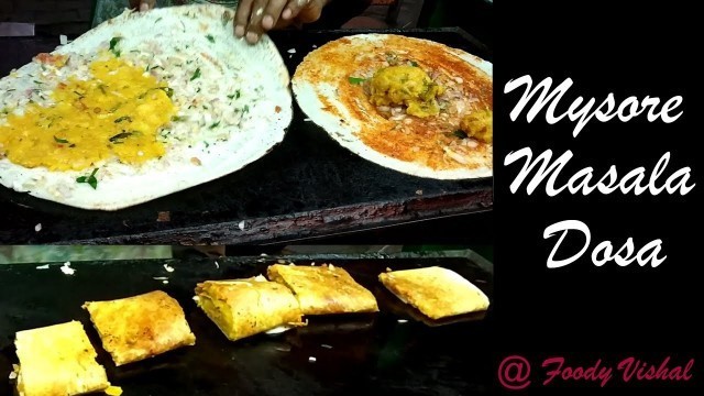 'Mysore Masala Dosa | Street Dosa & Veg Uttapam Food | South Indian Dosa Waala | Faridabad'