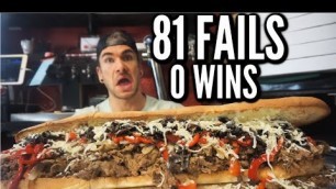 'UNDEFEATED 9LB STEAK SANDWICH CHALLENGE! The Biggest Steak Sandwich | Man Vs Food'