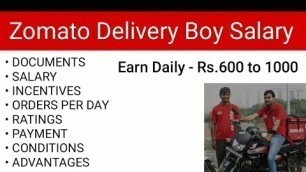 'ZOMATO Delivery Boy Salary |Incentives|Documents|Orders|Part-Time Job|Full-Time Job | SM Rohila'