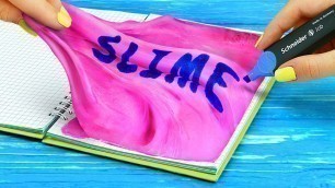 '10 DIY Squishy School Supplies vs Slime School Supplies Challenge'