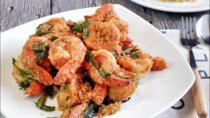 'Super Easy Salted Egg Yolk Prawns / Chinese Crispy Shrimp Recipe 咸蛋虾 Singapore Street Food'