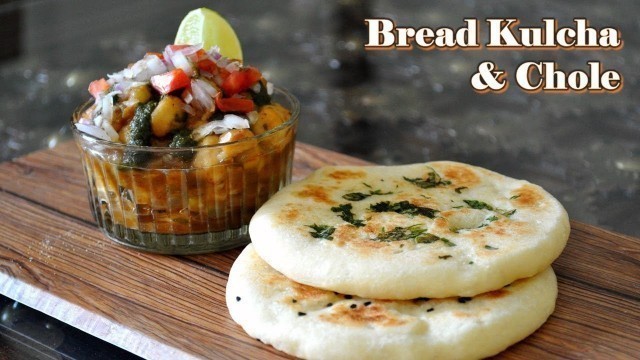 'How to make Spongy Bread Kulcha and Chole| छोले कुल्चे| Delhi Street Food!'