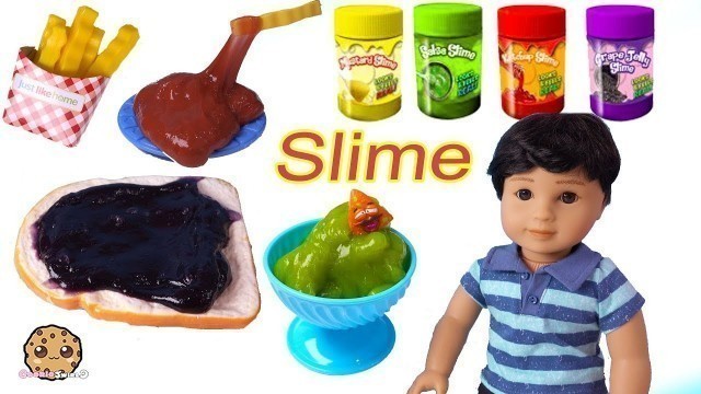 'Food Slime In Refrigerator ! American Girl Boy Doll - Cookie Swirl C Video'