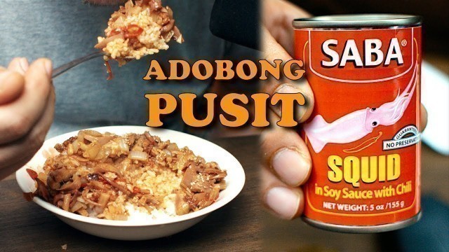 'Adobong Pusit using SABA Squid in Can | Korean Cooks Filipino Food (recipe included)'