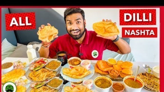 'Eating Every Delhi Breakfast Food Challenge | Veggie Paaji'