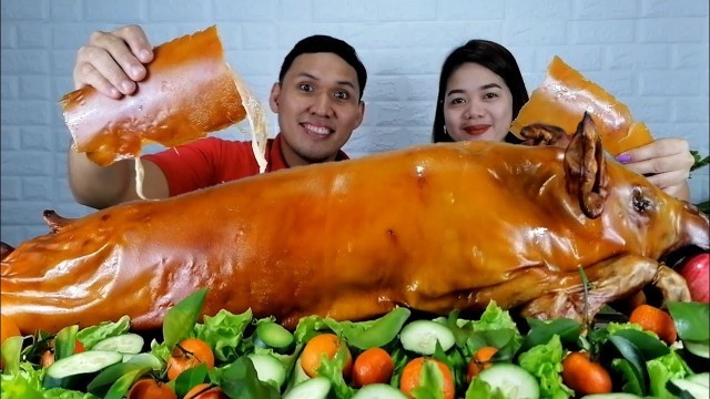 'ONE WHOLE LECHON BABOY MUKBANG | PINOY FOOD | FILIPINO MUKBANG'