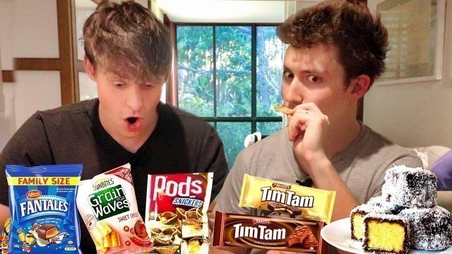 'Brits Try Classic Australian Snacks for the First Time!!'