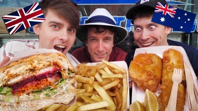 'Brits try Australian Fish and Chips (how is it BETTER?!)'