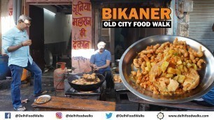 'Bikaner Old City Food Walk | Kesariya FENI + Dal Kachori + GUJIYA Dahi Vada + GHAAL ke Laddoo'