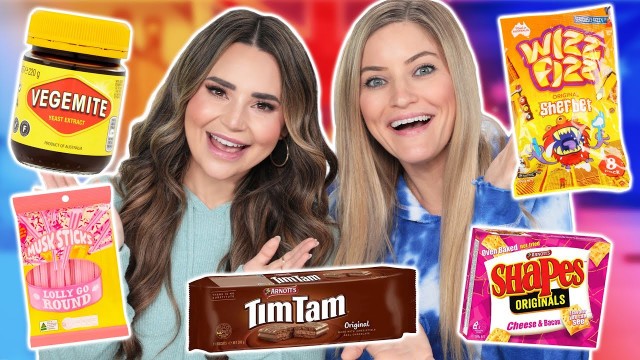 'TRYING FUN AUSTRALIAN SNACKS w/ iJustine!'