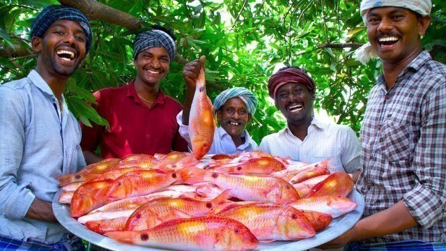 'INDIAN GOAT FISH FRY | 20 Kg Fish Fry with Flavoured Oil | Nagarai Meen Poriyal | Cooking In Village'