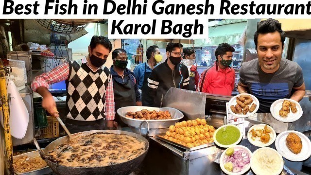 'Best Fry and Tandoori Fish in Delhi at Ganesh Restaurant Karol Bagh | Delhi Non Veg Street Food'