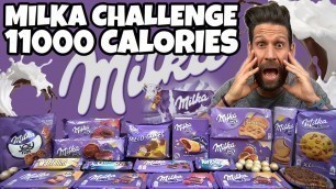 'MILKA CHOCOLATE CHALLENGE (11000 Calorie) MAN VS FOOD'