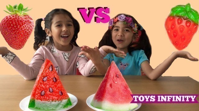 'Gummy VS Real Food Challenge - #Gummy VS #Real #Fruit #Challenge for #Kids #Children #Babies'