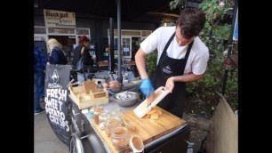 'Freshly made Sweet Potato Crisps - British Street Food Snack by McLauchlan\'s, Camden Market, London'