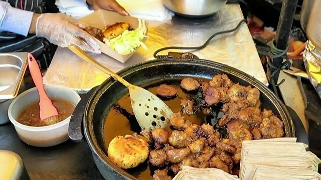 'London Street Food from Jamaica. The Jerk Chicken at Camden Lock Market'