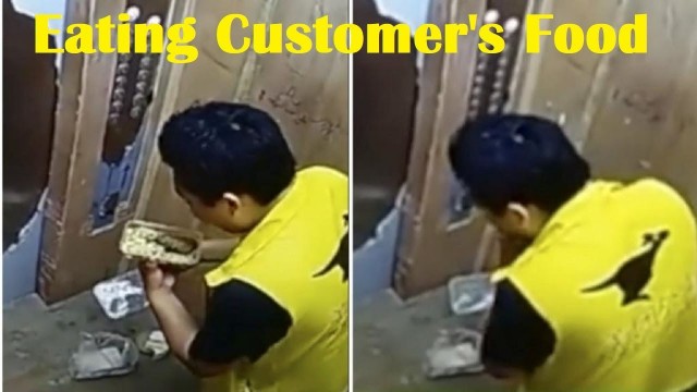 'Top 5 times DELIVERY BOY CAUGHT EATING Customer Food (Caught on camera Dominos pizza, Zomato)'